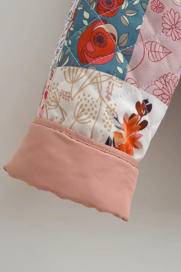 Colorblock Baskılı Pamuklu Ceket