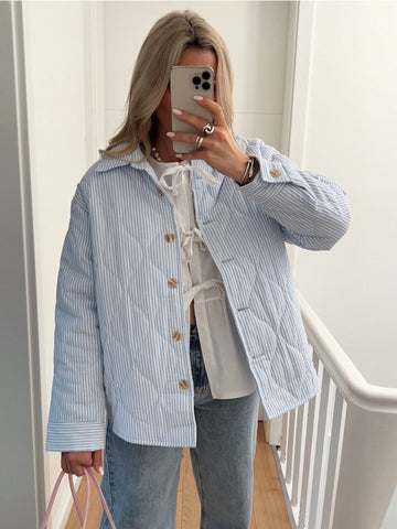 Wifornt Düğmeli Kapitone Ceket