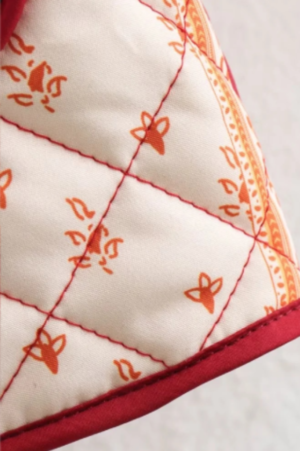 Colorblock Baskılı Pamuklu Ceket