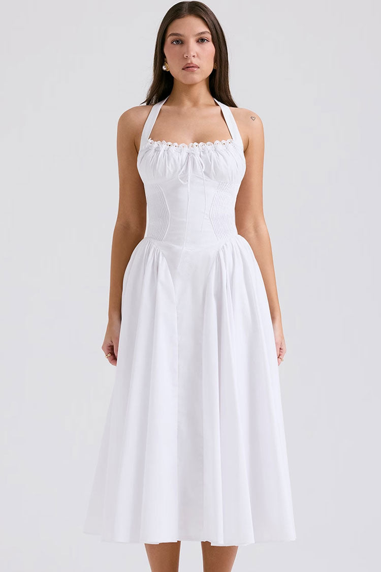 Boho Chic Damla Bel Tatil Midi Elbise