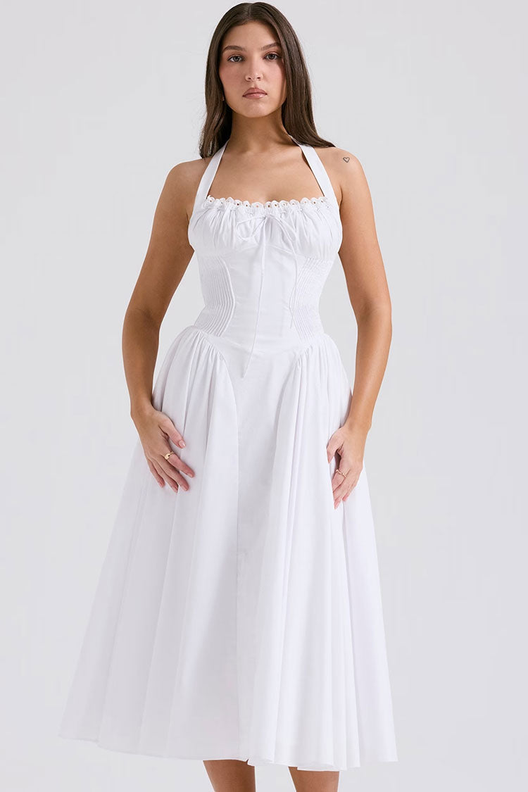 Boho Chic Damla Bel Tatil Midi Elbise