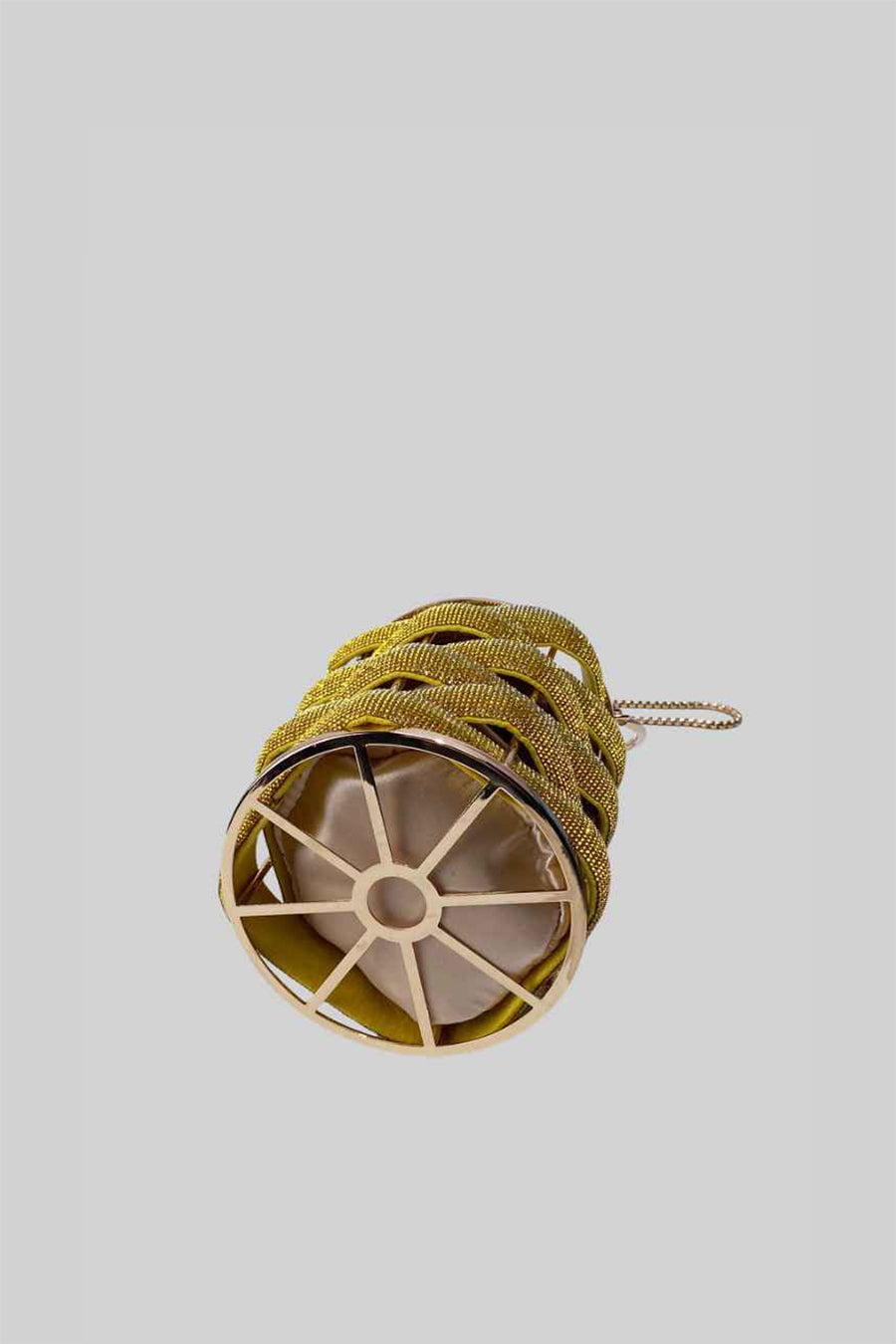 Zarif Kova Çanta İç Saten Kapamalı - Altın