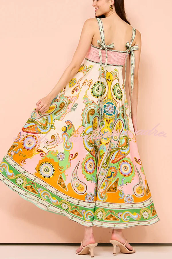 Serenade Keten Karışımı Cepli Maksi Elbise