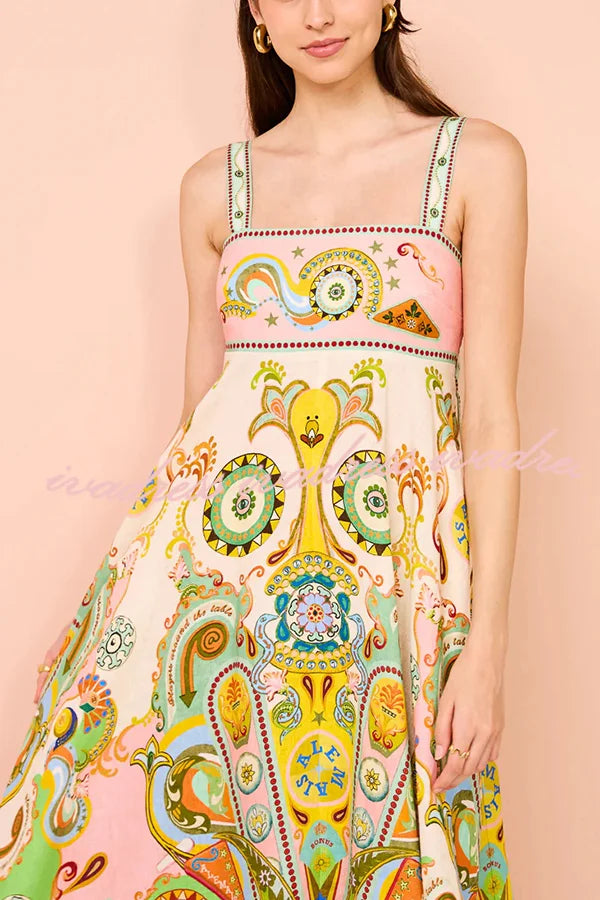 Serenade Keten Karışımı Cepli Maksi Elbise