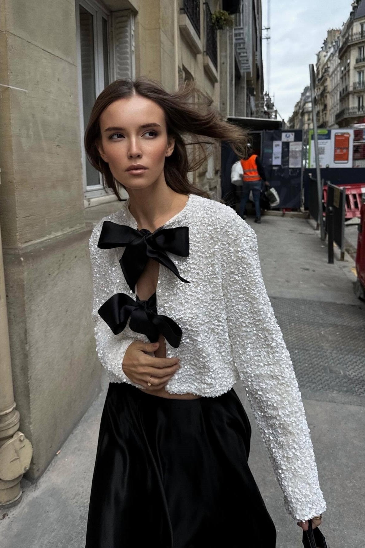 Demetria Papyonlu Payet Crop Ceket