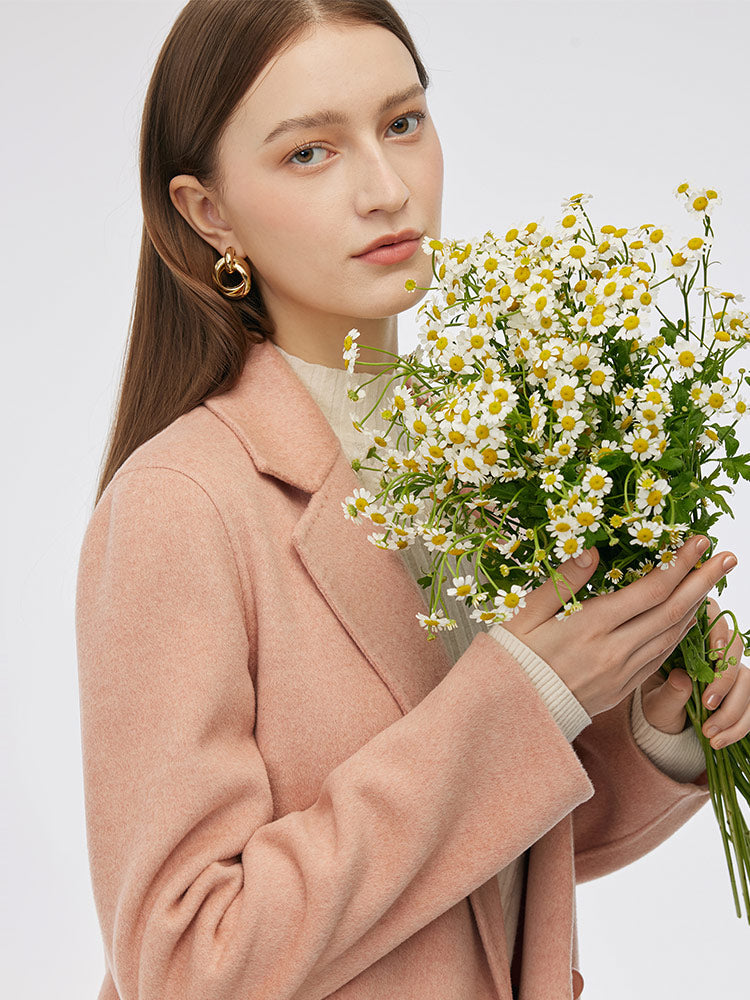 Çift Yüzlü Sırt Yırtmaçlı Kadın Kaban