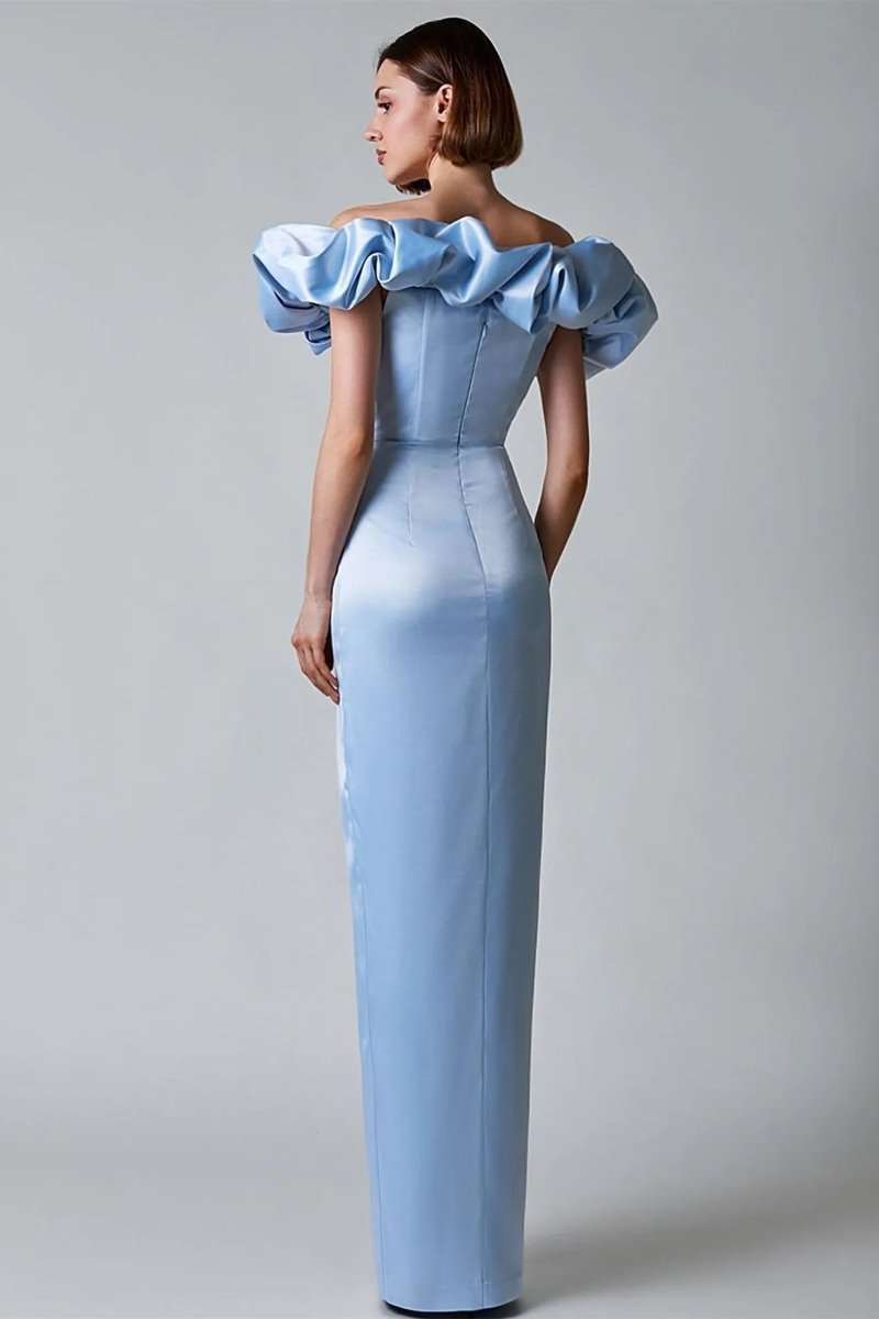 Crystal Omuzları Açık Maksi Elbise