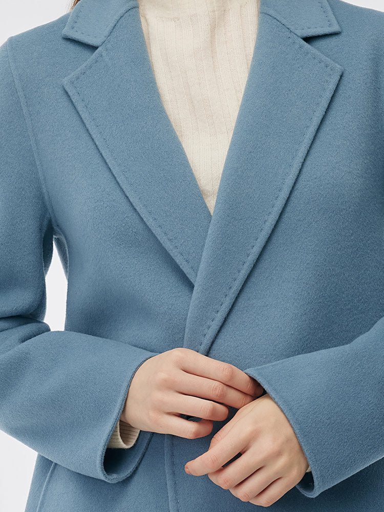 Çift Yüzlü Sırt Yırtmaçlı Kadın Kaban