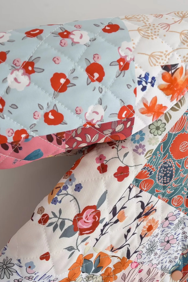 Colorblock Baskılı Pamuklu Ceket