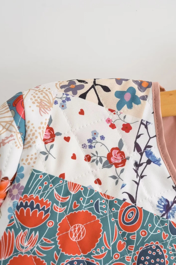 Colorblock Baskılı Pamuklu Ceket