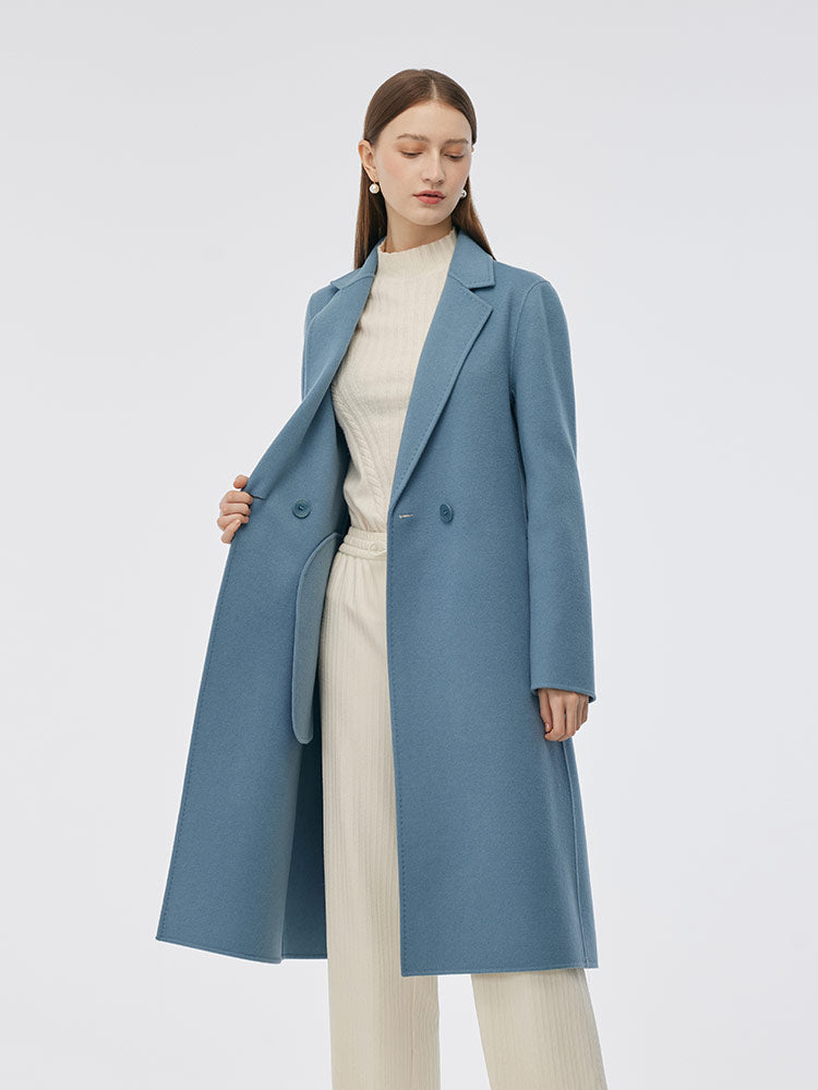 Çift Yüzlü Sırt Yırtmaçlı Kadın Kaban