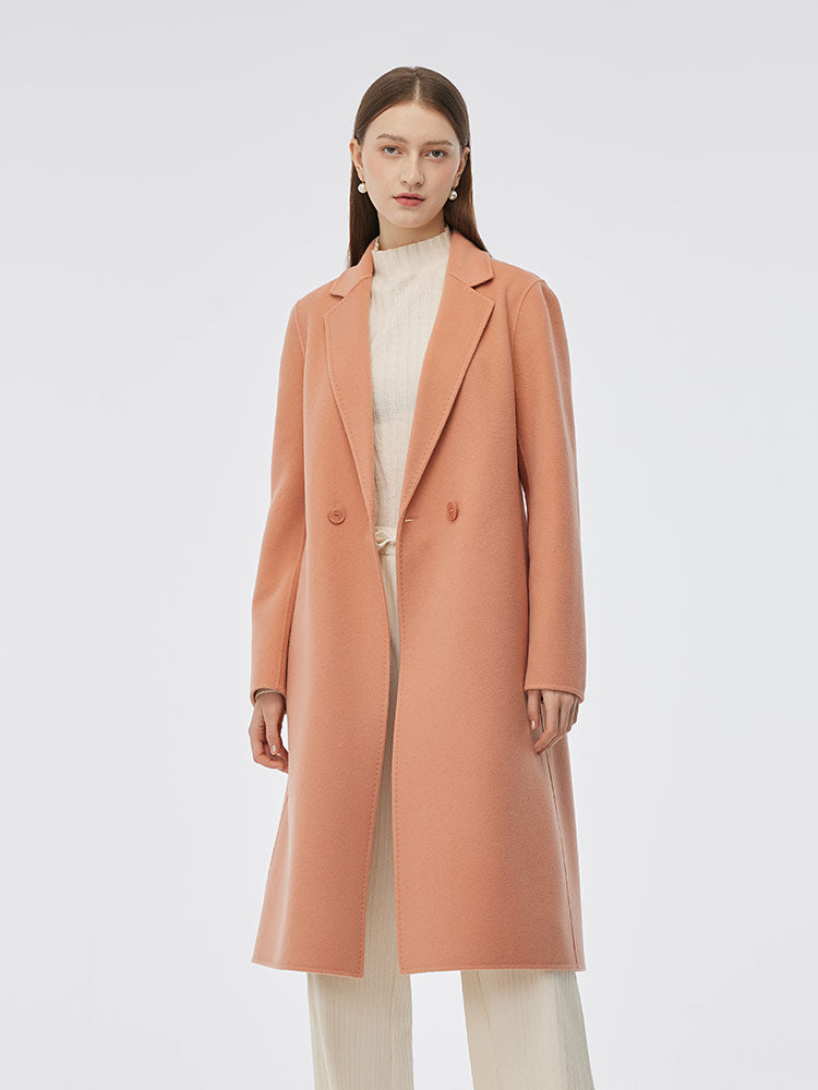 Çift Yüzlü Sırt Yırtmaçlı Kadın Kaban