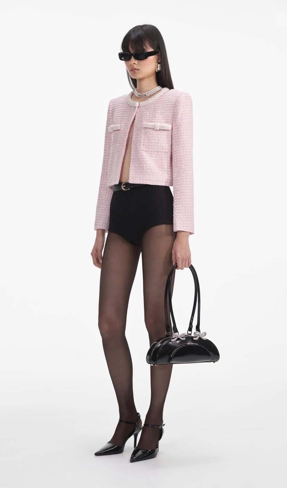 İnci Detaylı Pembe Tasarım Ceket