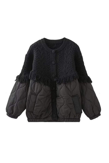 Aran Saçak süslemeli örgü Ceket