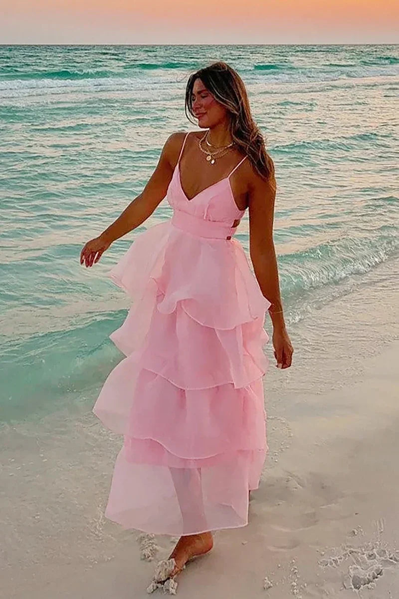 Shayla Maxi Elbise - Pembe