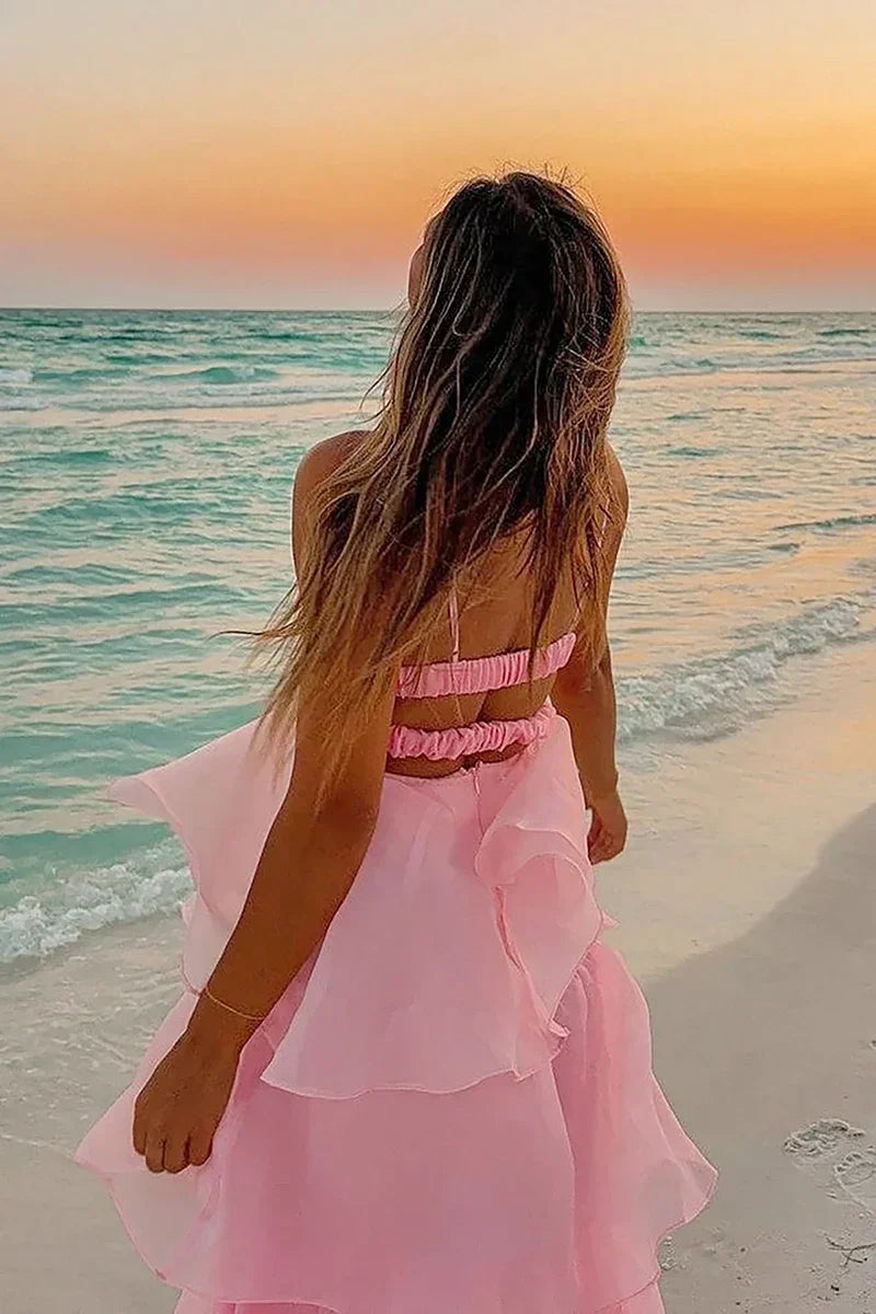 Shayla Maxi Elbise - Pembe