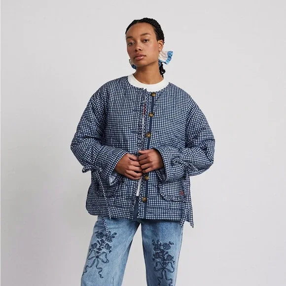 Çift Taraflı Vichy Kapitone ceket