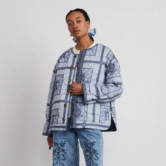 Çift Taraflı Vichy Kapitone ceket