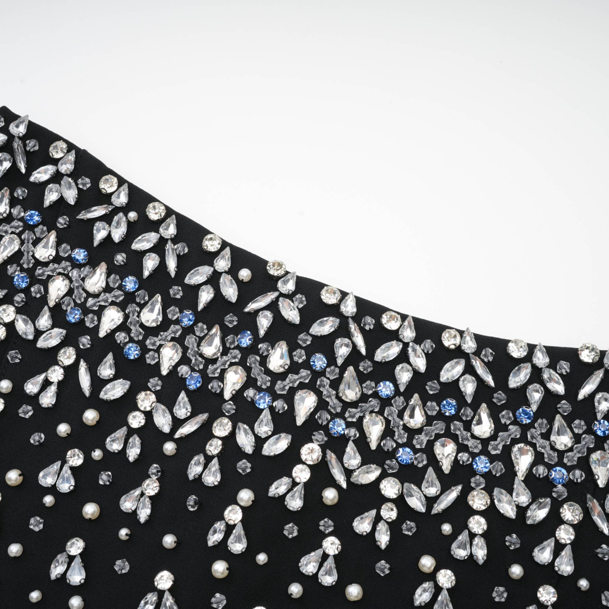 Esdelado Melisande Siyah Süslemeli Mini Elbise