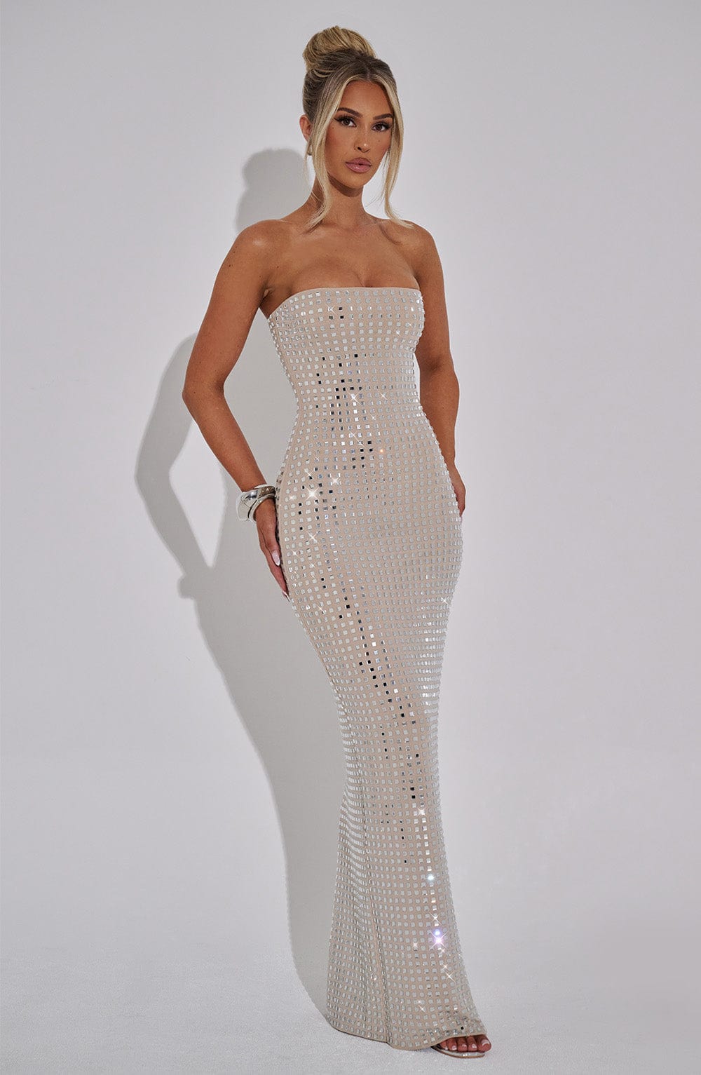 Neriah Maksi Elbise - Gümüş