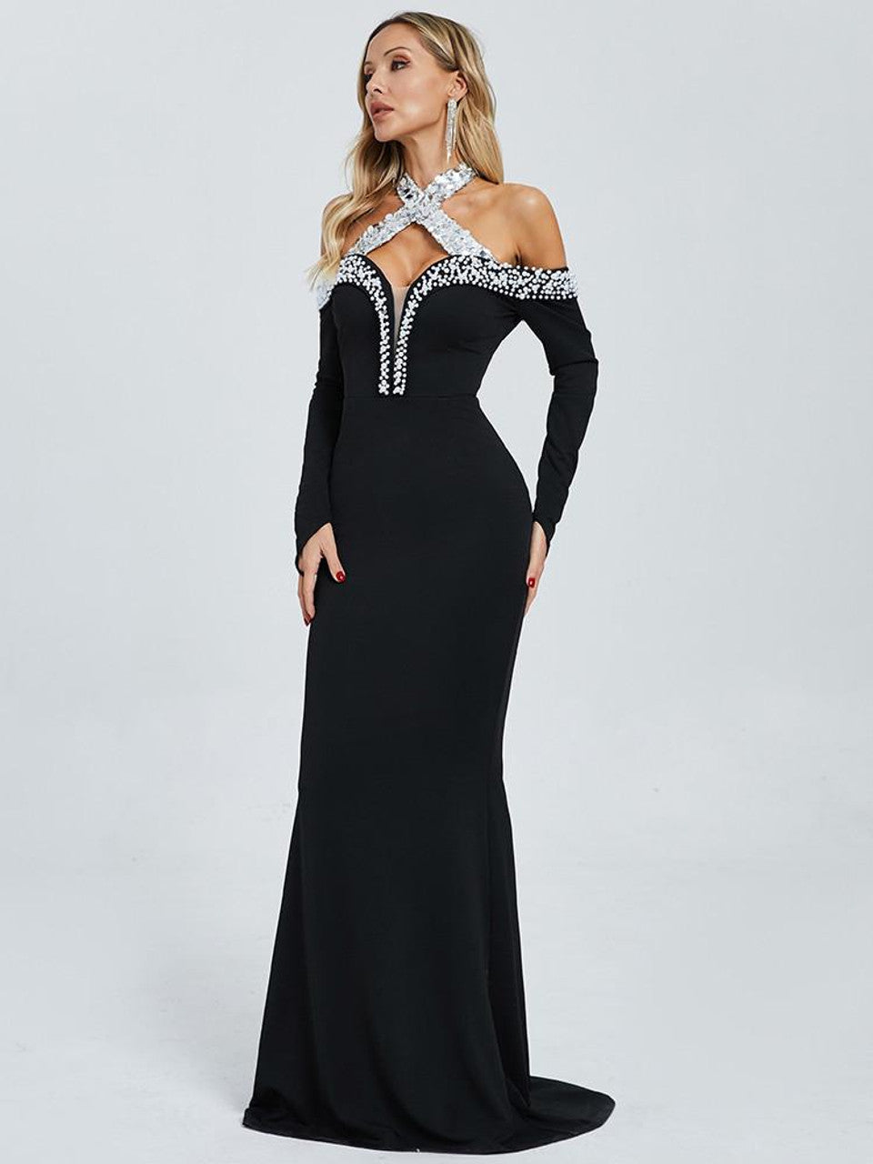 Gümüş Krallık Maxi Elbisesi