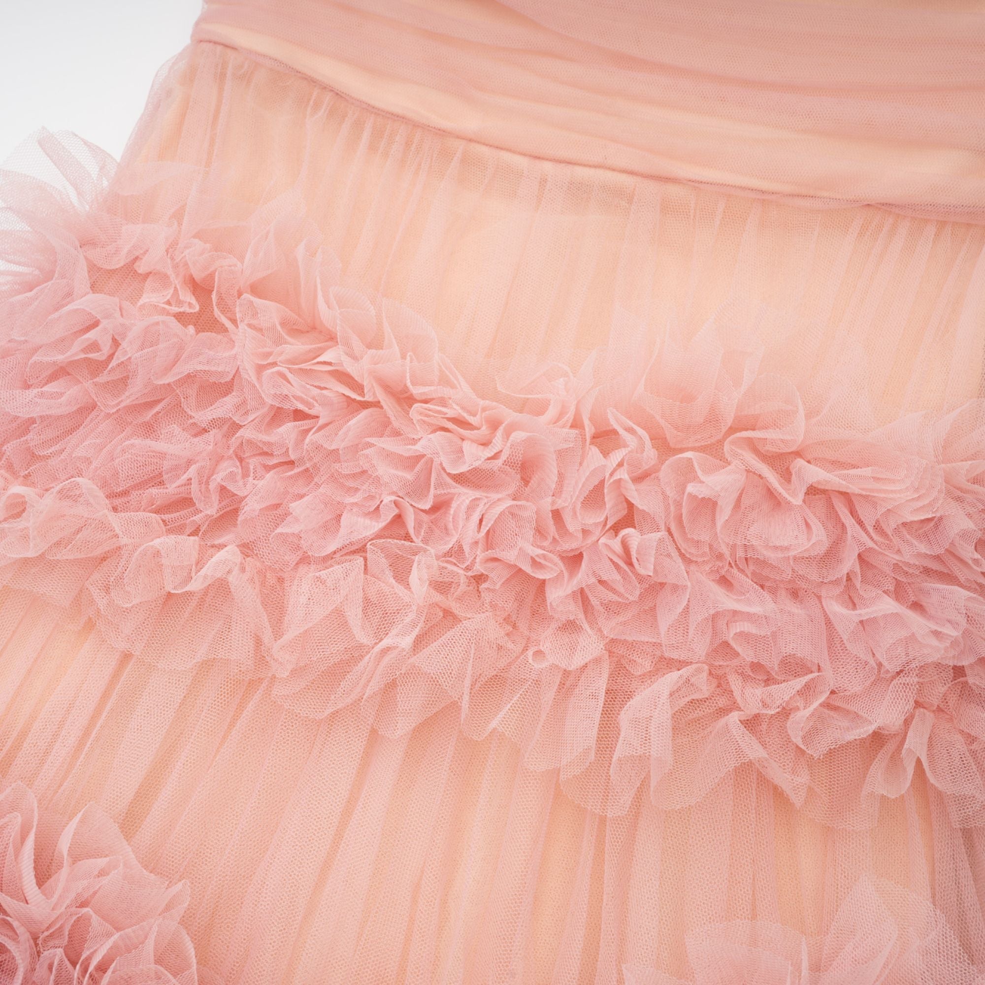 Solene Pembe Katmanlı Maxi Elbise