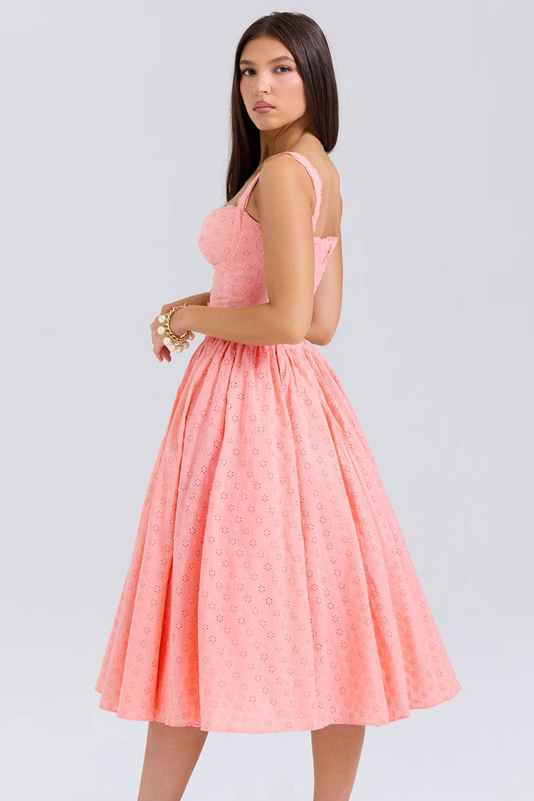 Broderie Anglaisel Midi Elbise